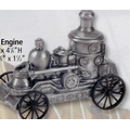 5-1/4"x2-3/4"x4-1/4" Antique Fire Engine Genuine Metal Bank